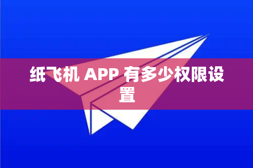 纸飞机 APP 有多少权限设置